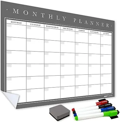£15.95 • Buy Sticky Monthly Calendars, Dry Wipe Wall Planner Self Adhesive Weekly Daily Erase