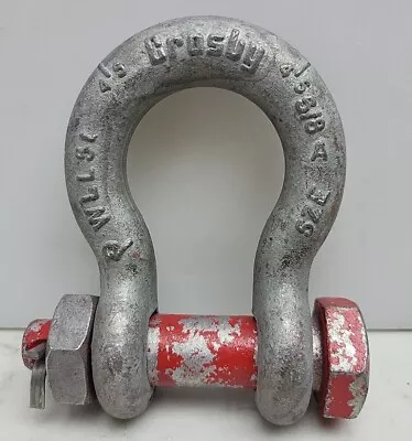 Crosby Round Pin Shackle 3/4  Pin Dia 5/8  Body Size 6500 Lb Limit 1018115 • $29