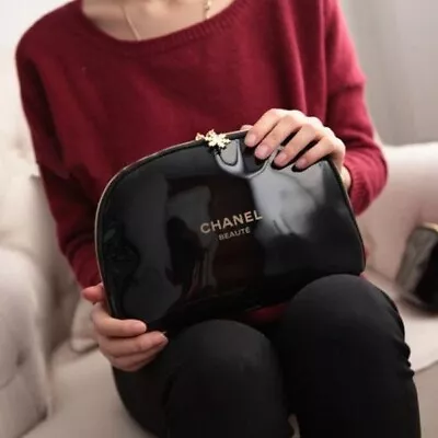 CHANEL Beauty Maquillage Makeup Trousse Bag Pouch Clutch   Large Size  SnowFlake • $56.10