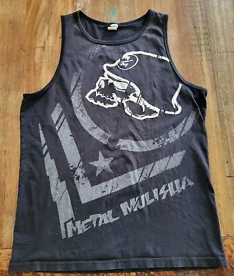 Metal Mulisha Cotton Tank Top Womens Large Very Worn Black B6 • $5