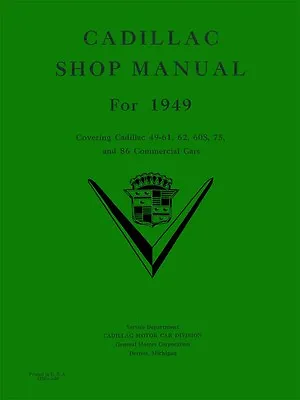 1949 Cadillac Service Shop Repair Manual Book Engine Drivetrain Electrical OEM • $39.19