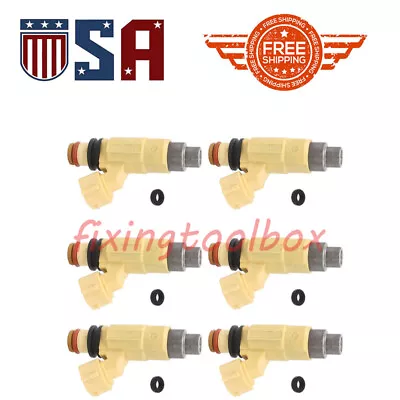 FOR 02-12 Yamaha F200 Four Stroke Flow Matched 6X Fuel Injectors 69J-13761-00-00 • $33.49