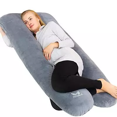 AviiatoR® Pregnancy Pillow For Side Sleeping Extra Filled Large U-Shape Full • £61.97