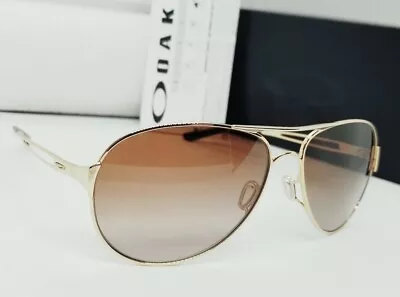 Oakley CAVEAT Polished Gold/brown Gradient OO4054-07 Aviator SUNGLASSES New! • $84.99