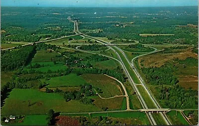 Aerial View Keystone Shortway I79 Grove City Mercer PA Pennsylvania Postcard VTG • $2.75