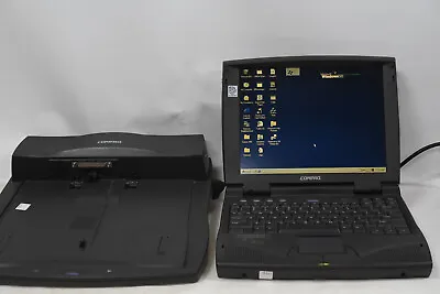 Compaq Armada 1592DT Intel Pentium MMX 223MHZ Windows 98 Vintage Laptop & Dock • $699.95