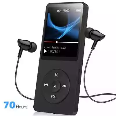 AGPTEK A02S 16GB MP3 Player With FM Radio Voice Recorder 70 Hours Playback BLK • $23.50