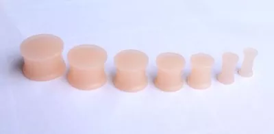 1x 3mm - 50mm Flesh Skin Tone Coloured Ear Plug Earring Invisible RETAINER Large • $5.72