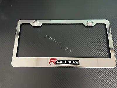 1x (red/black) R-DESIGN 3D Emblem STAINLESS STEEL License Plate Frame RUST FREE • $22.79