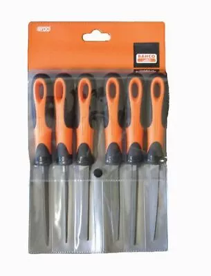 $39.19 • Buy 6-Piece Engineering File Set, Bi-Molded Ergo Plastic Handle, Bahco 1-476-04-3-2