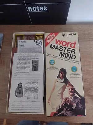 Word Mastermind New Improved Version Invicta Games 1972 Made In England • £5