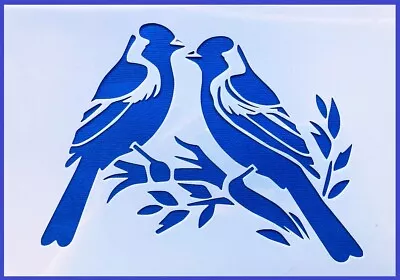 A4 Flexible Stencil *BIRDS IN A TREE* Set 1 Craft Painting Cake Making Branches • $10.95