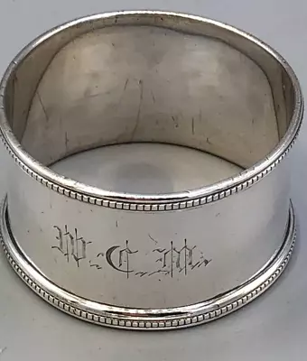 Lunt Sterling Silver Napkin Ring 1  Wide Monogrammed • $39