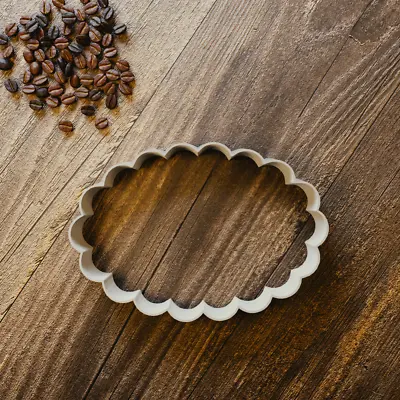 £8.99 • Buy Scalloped Oval Frame Cookie Cutter - Plaque Biscuit Pastry