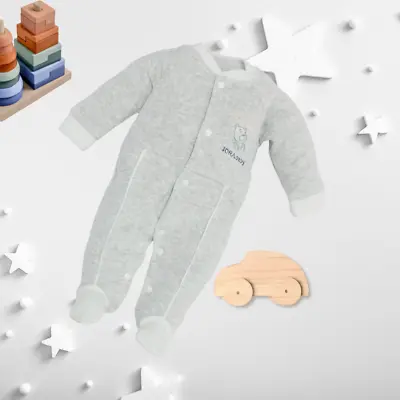 Baby Girl Baby Boy Clothes Long Sleeves Infant Play Outfit - Gray • $10