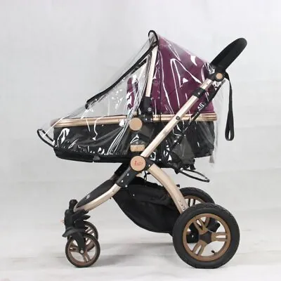 Buggy Rain Cover Universal Raincover For Baby Pushchair Stroller Pram Waterproof • £6.65