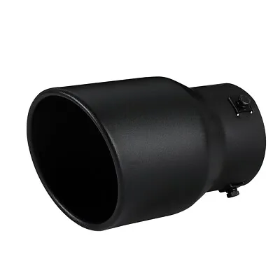 Car Exhaust Tip Muffler Pipe Black Coating Stainless Steel Fit 2.5 - 3 Inch ⌀		 • $26.99