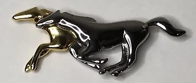 Liz Claiborne Brooch Pin Vintage Horse Wild Race Gallop Gold Silver Tone Mustang • £12.78
