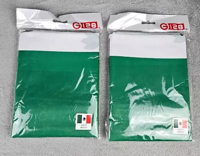 Lot Of 2 Pair G128 3'x5' Mexico Flag Mexican Banner Bandera New Indoor Outdoor • $14.99