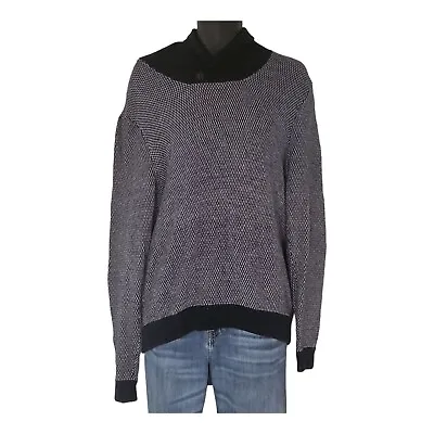 Odin New York Sweater Men Sz M Blue Long Sleeve Turtleneck Slouch • $16.99