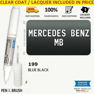 199 Touch Up Paint For Mercedes Benz MB Black # BLUE BLACK Pen Stick Scratch Chi • $14.99