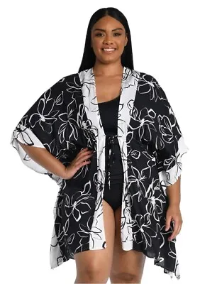 La Blanca Moonlit Kimono Cover Up Plus O/S NWT: $103 • $19.95