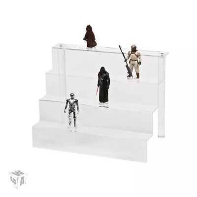 4 Step Acrylic GI Joe/Star Wars Figure Display Stand For Ikea Detolf - LOT OF 8! • $189.99