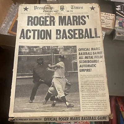 Roger Maris Action Baseball - Vintage 1962 Pressman Action Game With Marbles! • $70