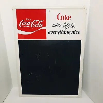 Vintage Coca-Cola Metal Chalkboard Menu Sign Adds Life To Everything Nice 20x28 • $99.95