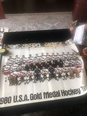 Original 1980 USA Olympic Gold Medal Hockey Team Poster ~ Miracle On Ice Team • $39