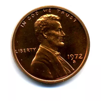 Lincoln MEMORIAL Cent 1972 S PROOF PR PF United States  Penny 1 Cent Coin #7761 • $4