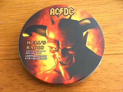 CD Box Set: AC / DC : Hell's Radio : 6 Live CDs  : Ltd Ed Round Tin : Sealed • £50