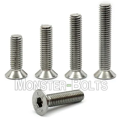 M3 Stainless Steel Flat Head Socket Cap Screws A2 Metric DIN 7991 0.50 Coarse • $4.75