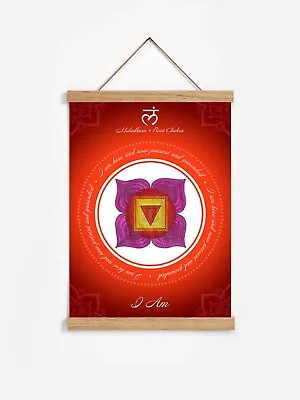 Root Chakra A3 Poster With Mantra And Affirmation | Muladhara • £15.15