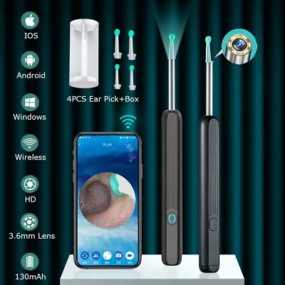 Wireless Ear Wax Remover Camera HD APP Ear Endoscope Spoon Pick Cleaning Tool • £7.99