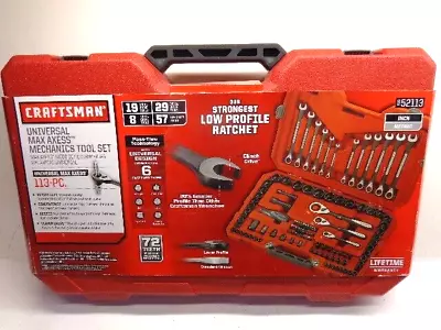 Craftsman 113 PC MAX AXESS Mechanics Tool Socket Wrench Set Inch Metric NEW • $459.50