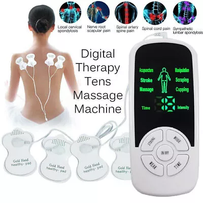 'Rechargeable Tens Machine Digital Therapy Body Massager Vibration Pain Relief • $17.89