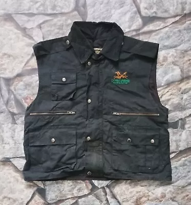 £39.99 • Buy Vintage Down Under Oilskin Cotton Canvas Outdoors Hunting Vest  Size Medium