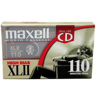 ⭐ Maxell Xl Ii 110 Blank Type 2 Ii Chrome Audio Cassette Tape (2002 ) New Sealed • £13.99