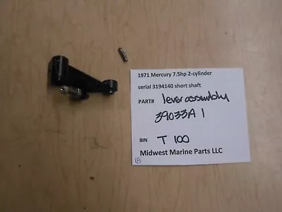 39033A 1 Mercury 1971 7.5hp Outboard Motor Lever Assembly T100 • $18