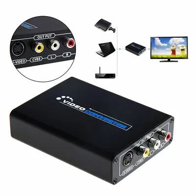 £19.97 • Buy HDMI To AV/S-Video 3RCA CVBS Composite & R/L Audio Converter Adapter Upscaler