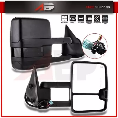 For 2003-2006 GMC Sierra 2500 3500 Pair Set Side Power Heated Signal Tow Mirrors • $115.79