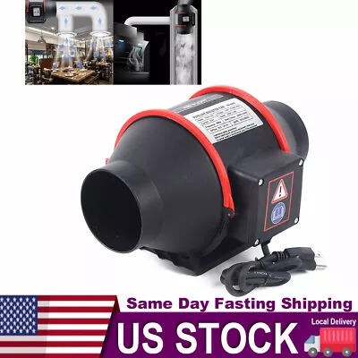 4 Inch 310CFM Inline Duct Ventilation Fan Vent Exhaust Blower Vent Fan New • $51