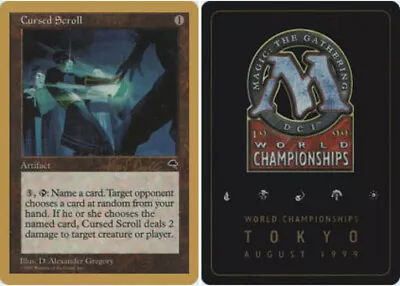 MTG Cursed Scroll - Kai Budde - 1999 World Championship Deck Moderately Played • $1.41