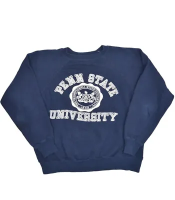 Vintage 80s Penn State University Sweatshirt Mens M Velva Sheen Raglan USA Made • $39.15