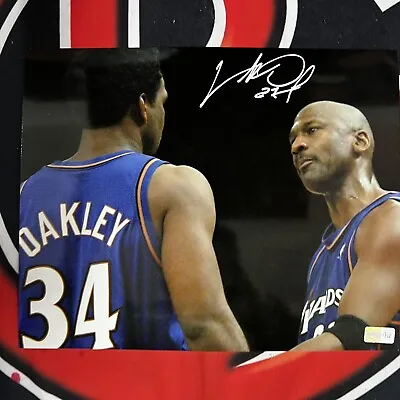 Charles Oakley W/ Michael Jordan Washington Wizards Signed 8X10 Photo Steiner • $34.99