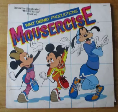 Walt Disney Productions Mousercise Vinyl LP (Play Tested) 1982 • $4.95