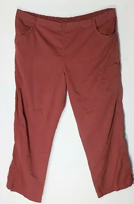 NRG By Barco Womens Orangish Red Medical Scrub Pants Size 2XL (42  Waist) • $13.50