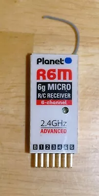 Planet R6M Micro 2.4 GHz Receiver 6 Channel. R/C Boat Plane Etc. • £14