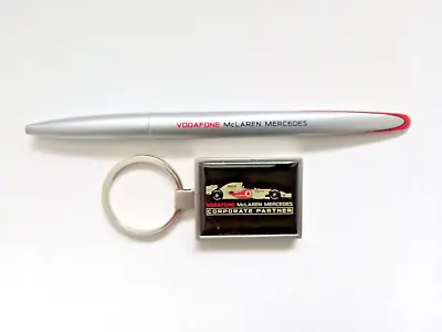 Vodafone McLaren Mercedes Pen In Case & Keyring NEW • £10